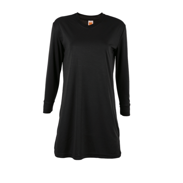 black AscendWear long sleeve Muslimah shirt Singapore in quick-dry eco fabric