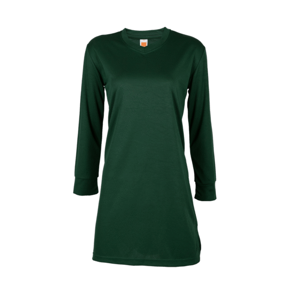 forest-green AscendWear long sleeve Muslimah shirt Singapore in quick-dry eco fabric
