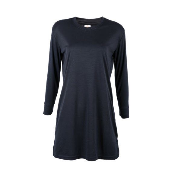 navy AscendWear long sleeve Muslimah shirt Singapore in quick-dry eco fabric