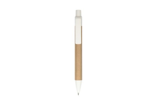 1908BG eco paper gel pen with biodegradable recycled paper barrel- Brown