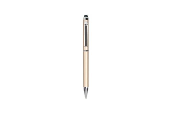 NEXUS stylus ball pen black ink with 1.0mm twist action and touchscreen tip- Gold