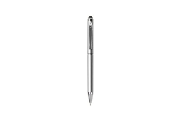 NEXUS stylus ball pen black ink with 1.0mm twist action and touchscreen tip- Silver