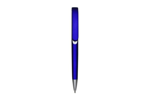 ATLANTIS plastic ball pen black ink with 1.0mm push action and metallic surface- Blue