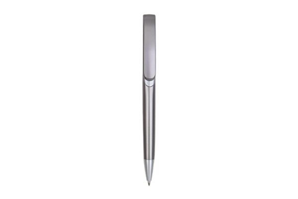 ATLANTIS plastic ball pen black ink with 1.0mm push action and metallic surface- Grey