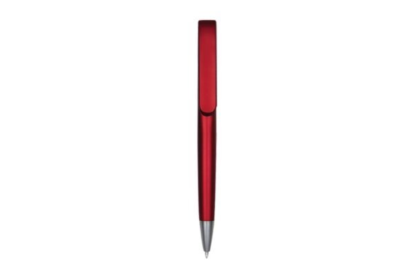 ATLANTIS plastic ball pen black ink with 1.0mm push action and metallic surface- Red