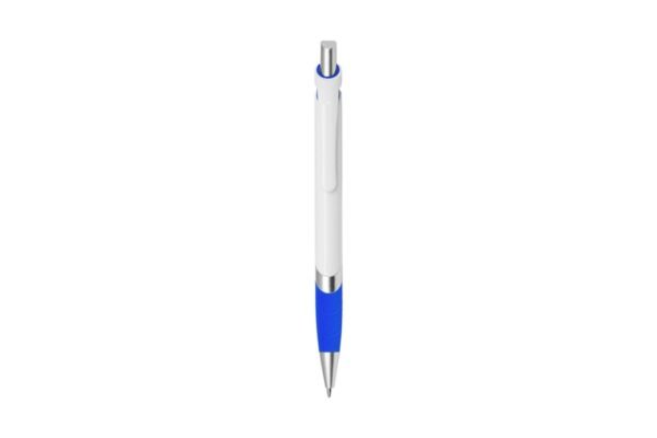 VIVO plastic ball pen black ink with 1.0mm nib, push action, and rubber grip- Blue
