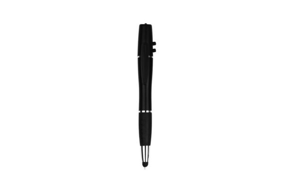 4004BG MIB multi-function stylus pen with LED and laser pointer- Black