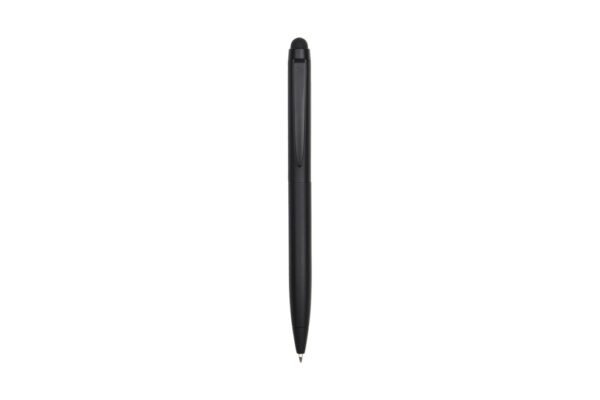 5022 MONACO aluminium stylus ball pen with push clip and black ink- Black