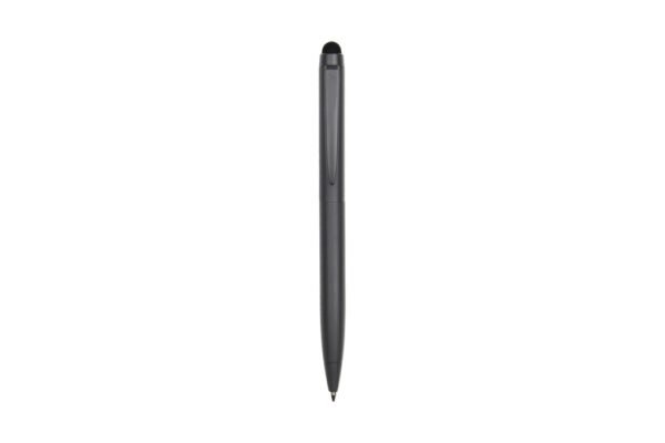 5022 MONACO aluminium stylus ball pen with push clip and black ink- Grey