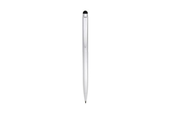 5022 MONACO aluminium stylus ball pen with push clip and black ink- Silver