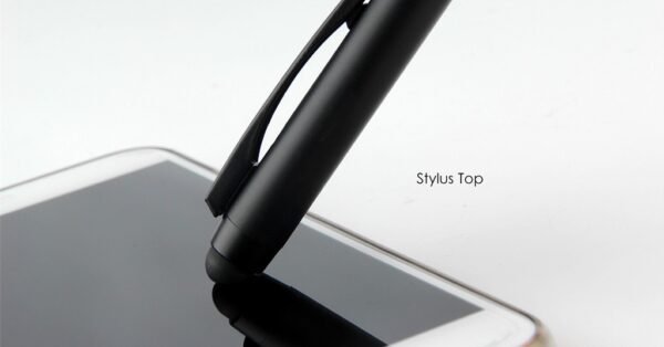 5022 MONACO aluminium stylus ball pen with push clip and black ink- stylus
