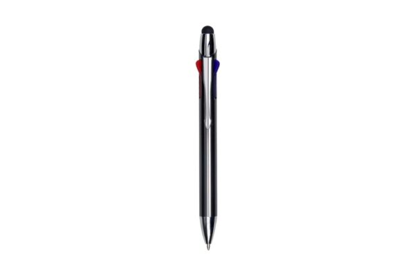 5029 ELVIS multicolour stylus pen for touchscreen with aluminium body and 3 ink colors- Grey