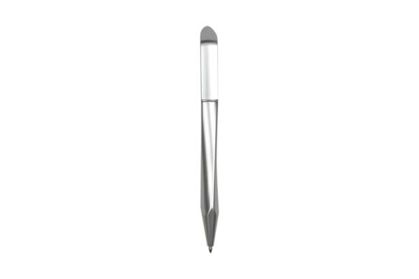 Twist action plastic ball pen with metallic finish – 5031 FLEXI PRIME- silver