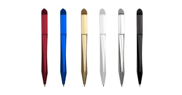 Twist action plastic ball pen with metallic finish – 5031 FLEXI PRIME - side view