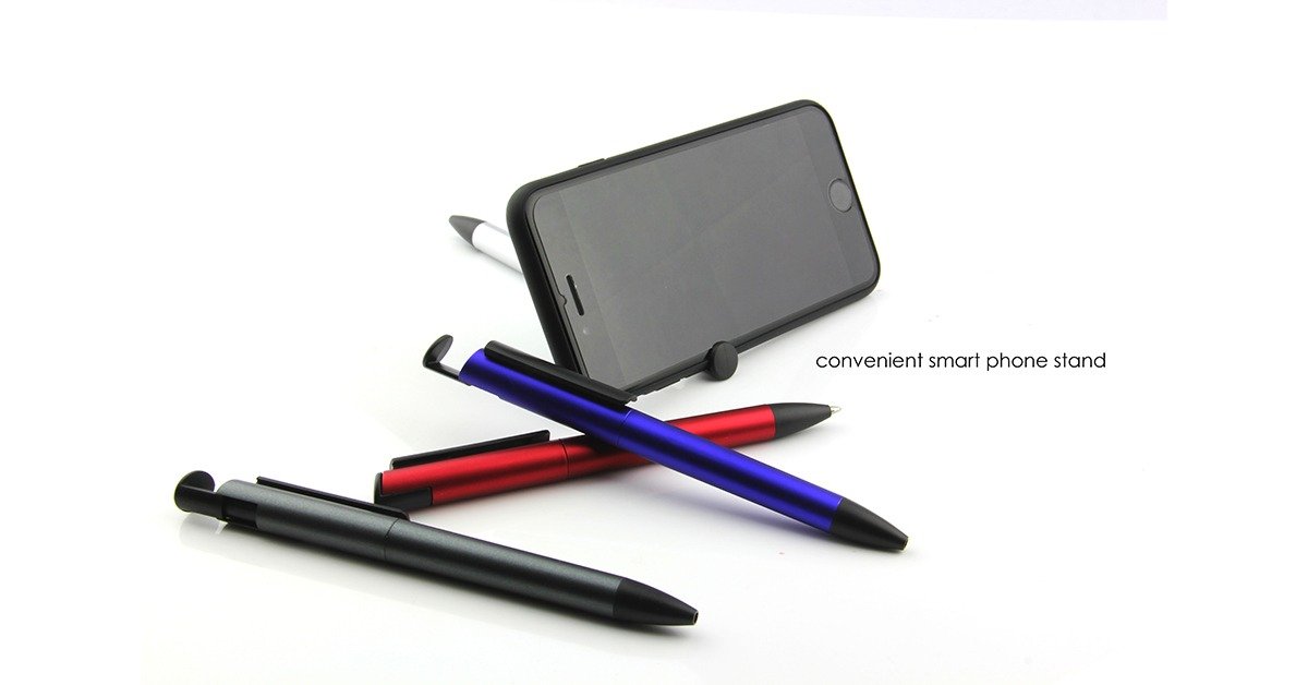 5036 TIEGA ball pen with smartphone stand in twist action design-group photo