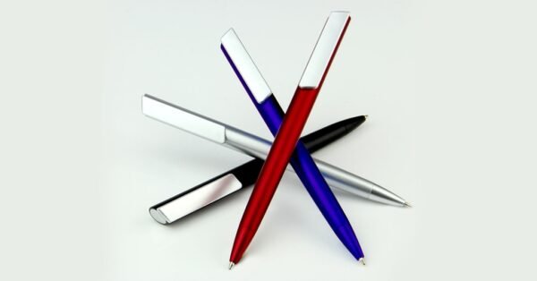 NEW L.A. plastic ball pen with black ink and push clip design- Group