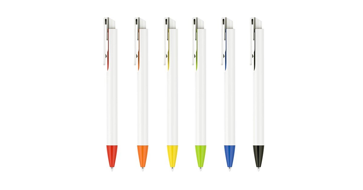 5047 OASIS plastic ball pen 1.0mm with push action and glossy finish- front view