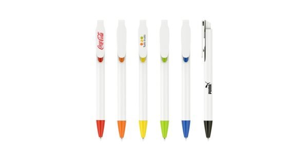 5047 OASIS plastic ball pen 1.0mm with push action and glossy finish- with logo