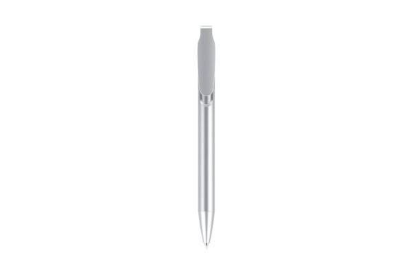 OASIS PRIME plastic ball pen with black ink and push action- Silver