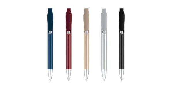 OASIS PRIME plastic ball pen with black ink and push action-side view