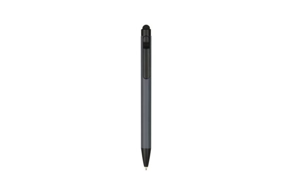 5052 SUBLIME aluminium stylus ball pen with 1.0mm black ink and touchscreen tip- Grey