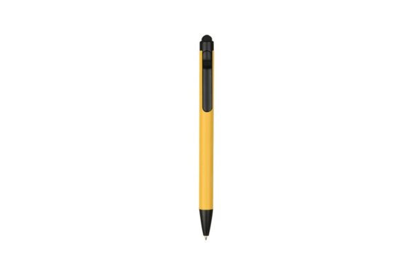 5052 SUBLIME aluminium stylus ball pen with 1.0mm black ink and touchscreen tip- Yellow