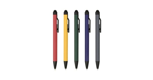 5052 SUBLIME aluminium stylus ball pen with 1.0mm black ink and touchscreen tip- front view
