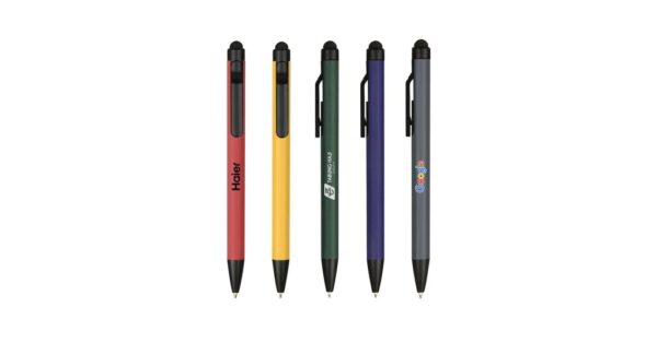 5052 SUBLIME aluminium stylus ball pen with 1.0mm black ink and touchscreen tip- with logo