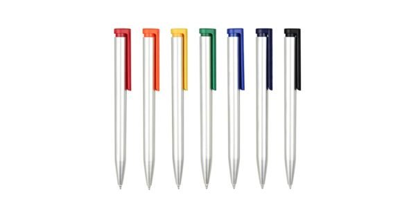 5053 CALI custom plastic ball pen with logo printing- front view
