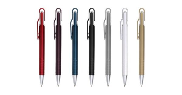 MIRAGE plastic ball pen with black ink and push action- front view