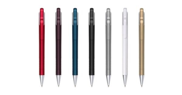 MIRAGE plastic ball pen with black ink and push action- side view