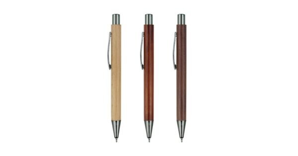 5056BG SILVERLEAF eco wood gel pen with biodegradable wooden barrel- front view