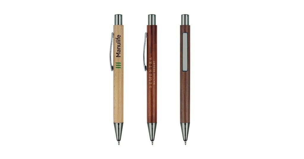 5056BG SILVERLEAF eco wood gel pen with biodegradable wooden barrel- with logo