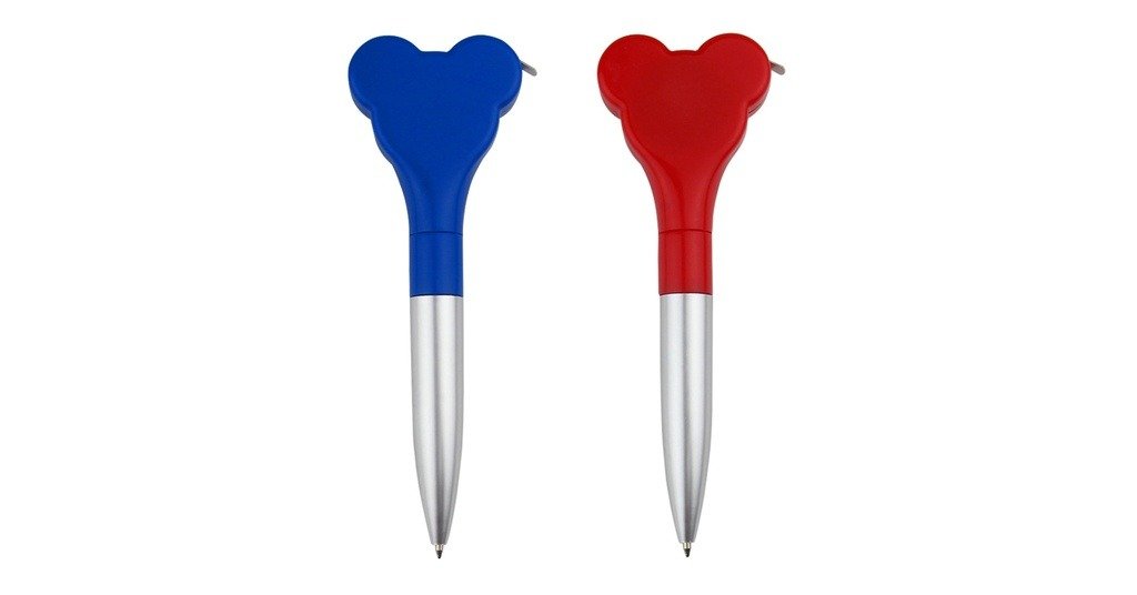 5058 DANDY tape measure pen with clip featuring 3.3ft steel tape and twist-action ballpoint- group