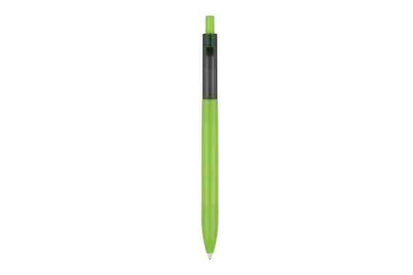 5059 BRAMBLES recycled plastic ball pen with push action and black ink- Green