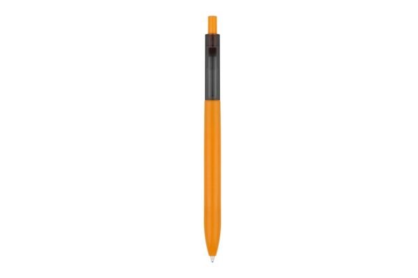 5059 BRAMBLES recycled plastic ball pen with push action and black ink- Orange