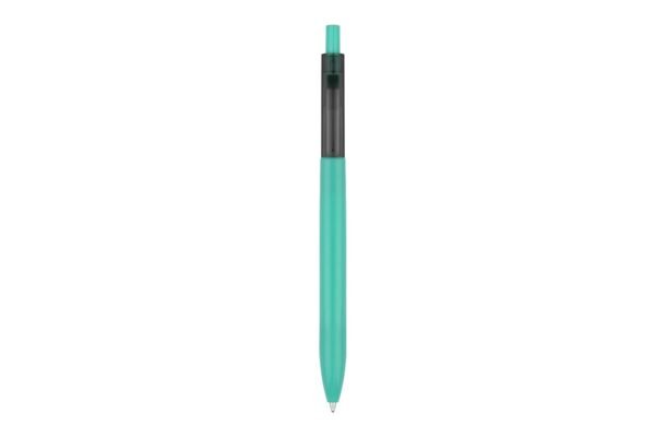 5059 BRAMBLES recycled plastic ball pen with push action and black ink- Turquoise
