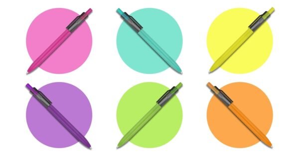 5059 BRAMBLES recycled plastic ball pen with push action and black ink- color