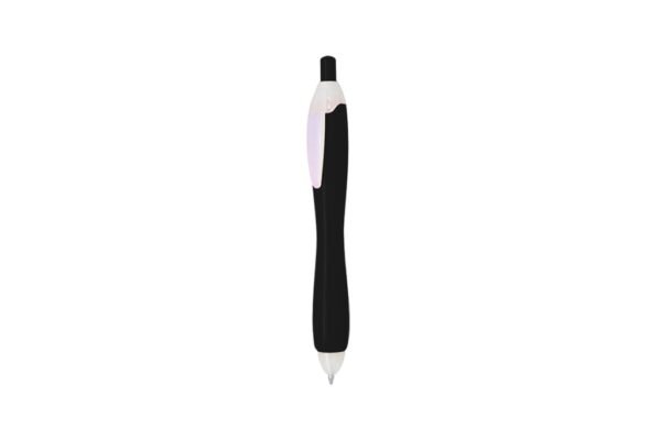 BUBBLE plastic ball pen black ink with 1.0mm nib and push action- Black