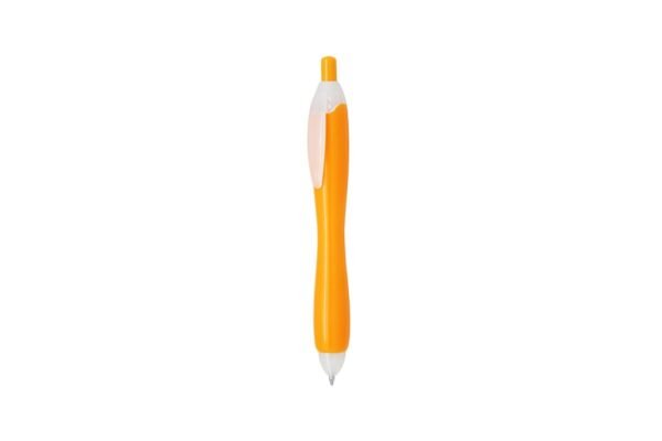 BUBBLE plastic ball pen black ink with 1.0mm nib and push action- Orange