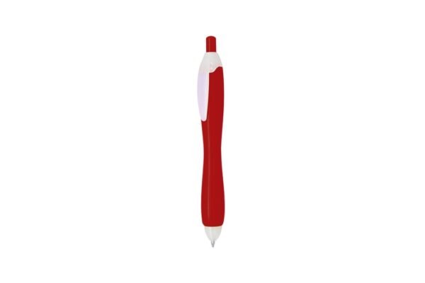BUBBLE plastic ball pen black ink with 1.0mm nib and push action- Red