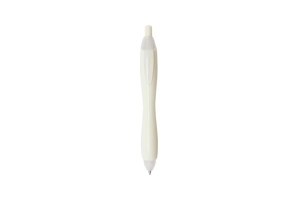 BUBBLE plastic ball pen black ink with 1.0mm nib and push action- White
