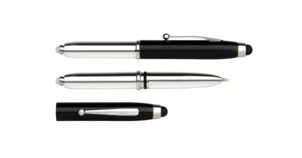 942B GENIUS stylus ball pen with LED light and 1.0mm black ink- front and side view 2