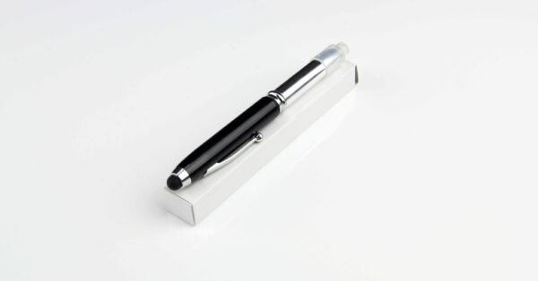 942B GENIUS stylus ball pen with LED light and 1.0mm black ink- pen with packaging