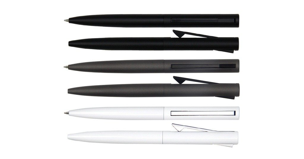 955B CLICK aluminium ball pen with push clip and 1.0mm black ink- Group