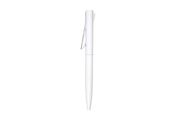 955B CLICK aluminium ball pen with push clip and 1.0mm black ink- white