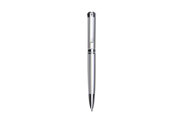 961B MONTE CARLO metal ball pen with stainless steel twist action- silver
