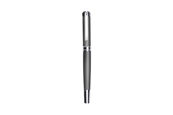 961R Monte Carlo metal roller pen with stainless steel barrel and black ink- Grey