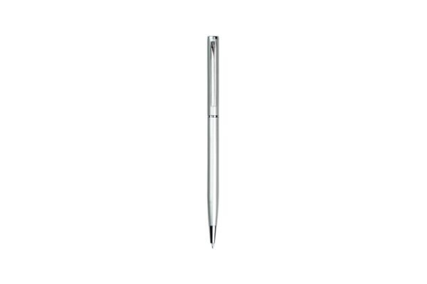 971B Milan metal ball pen with twist-action aluminium body and black ink- silver