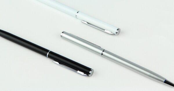 971B Milan metal ball pen with twist-action aluminium body and black ink- group
